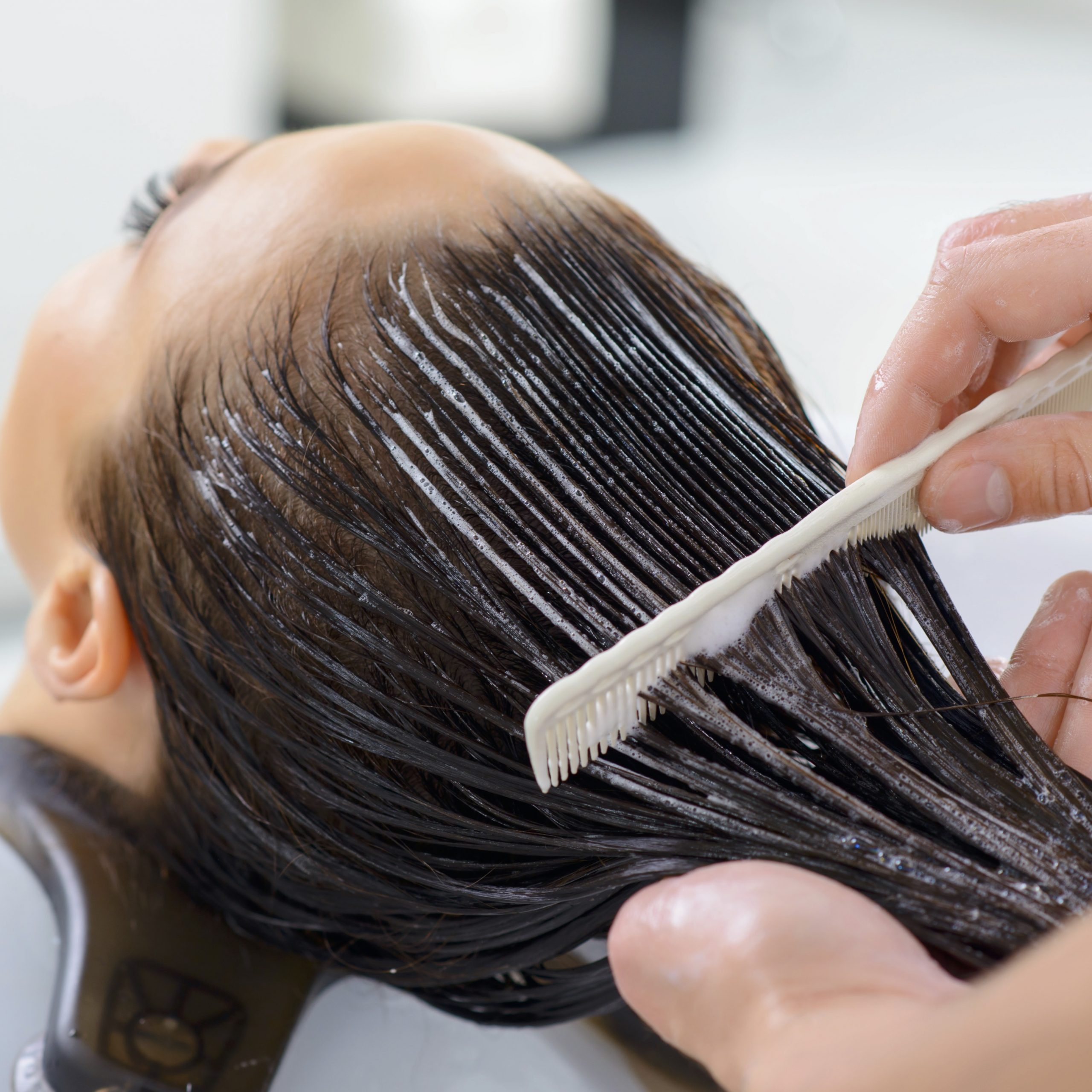 Receiving a hair treatment