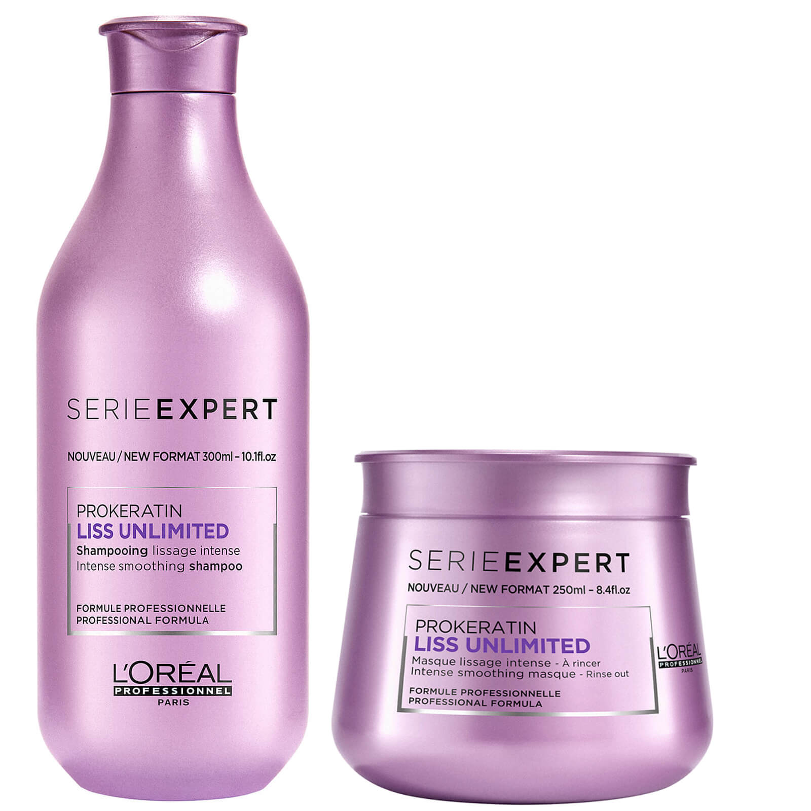 L'Oréal Serie Expert Liss Unlimited shampoo and masque
