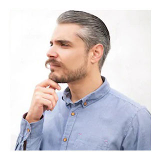 Man with grey hair and beard