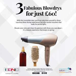 3 Blowdry Vouchers Offer image white version